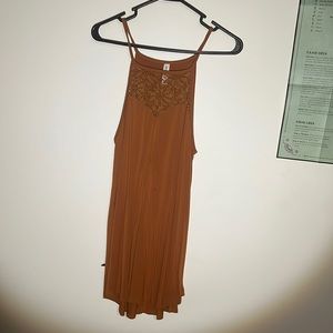 Zenana Midi brown summer dress